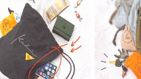 20260219【スニフ】小さいポケットがミソな気軽に使える巾着バッグ