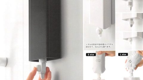 20250827【山崎実業】流行りの詰替え用パウチディスペンサーをスッキリとさせる