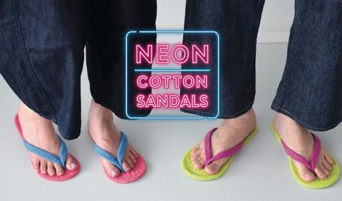 20261007【現代百貨】ついにげんひゃくからもネオンカラーのコットンサンダルが！